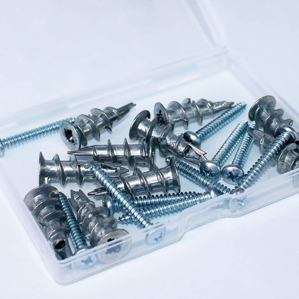Wall Anchors and Screws for Drywall, Zinc Self Drilling Drywall Anchors