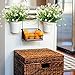 HOGADO Artificial Shrubs, 4pcs Fake Calla Lily Faux Plastic Greenery Plants Flower Arrangement for Home Kitchen Dining Room Hanging Planter Garden Cream