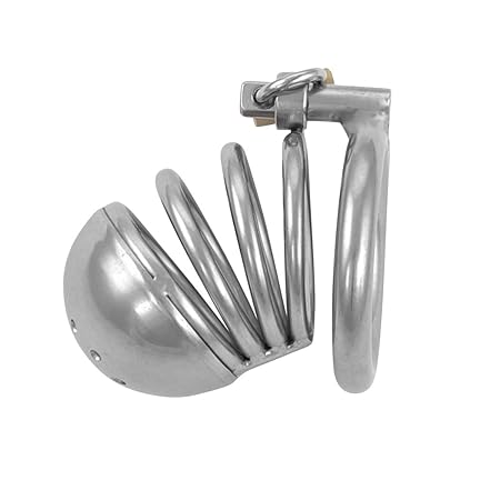 SEE-X® Keuschheit Penis-Käfig für Männer, Peniskäfig aus Edelstahl, BDSM Bondage Keuschheitskäfig Femdom Penis-Fessel #3242 (