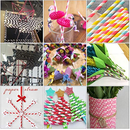 100 Stück Wiederverwendbar Trinkhalme Papier Straw Strohhalm Strohhalme für Geburtstag, Hochzeit, Baby-Dusche, Feiern… – Bild 8