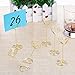 Bememo Gold Heart Shape Photo Holder Stands Table Number Holders Place Card Paper Menu Clips for Weddings, 12 Pack