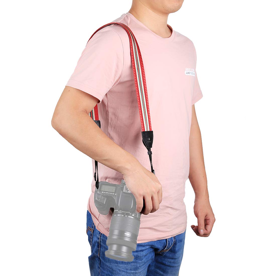 BYbrutek Kameragurt für DSLRs, Weich Kamera Schultergurt (universal passend), 150cm Long, 3.8cm Wide (6010R)