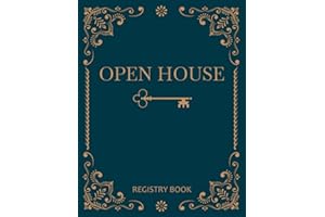 Open House Registry Book: Up To 500 Unique Entries | Realtor Broker And Agent Visitor Guest Book | Real Estate Visitor Sign I