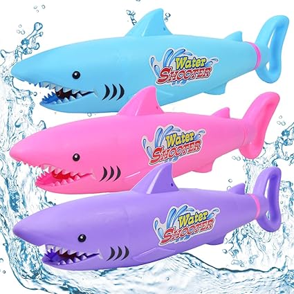 3 Pack Water Squirt Gun Shark Designed 