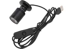 Mini LED Spotlight, USB 5V Aluminum Alloy No Glare Light with Button Switch and Adhesive, for Display Cabinet Jewelry Paintin