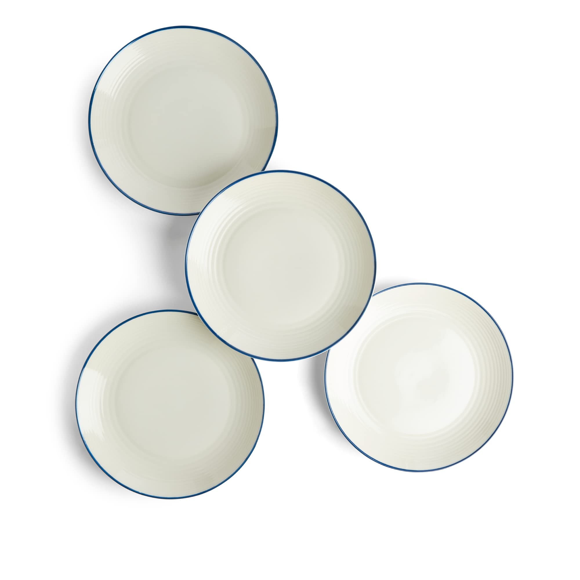 Royal Doulton Plates, Stoneware, Designed to Mix & Match, Gordon Ramsay Maze Plates 28cm/11in, Denim Line, Set of 4, Shop By Colour