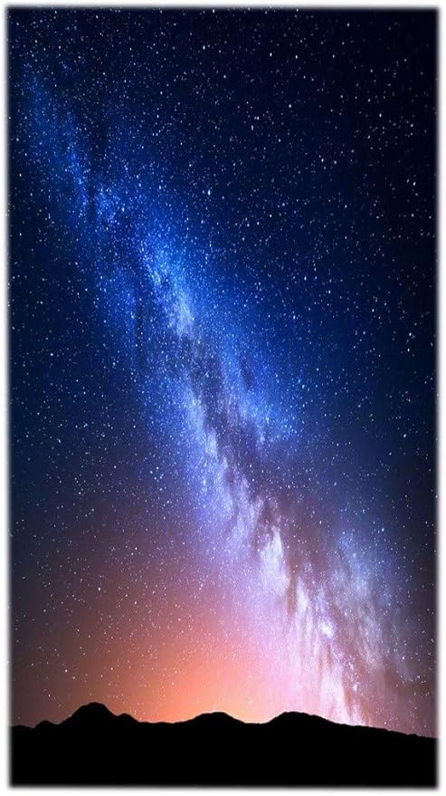 Amonamour Stickers Muraux Univers Extra Atmosphérique Voie Lactée Galaxie Montagnes Imprimer Vinyle Salle Porte Autocollants Papier Peint Peintures