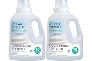 The Clean People Liquid Fabric Softener - Softens & Removes Static Cling - Vegan (100 Fl Oz, Fresh & Clean)