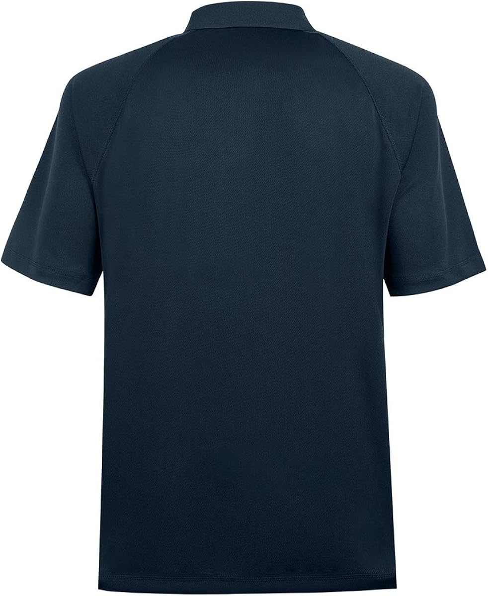 Men's Short Sleeve Moisture Wicking Performance Golf Polo Shirt Solid Color with Pocket: Clothing