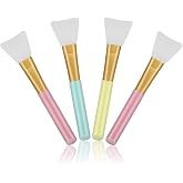 Cuttte 4pcs Silicone Face Mask Applicators, Hairless Facial Brushes for Mud | Flexible Face Mask Brush, Soft Lotion Applicator, Facial Skincare Makeup Spatula for Mud, Moisturizers, Clay, Charcoal, Cream