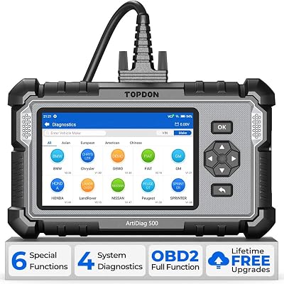 TOPDON AD500 OBD2 Scanner Car Diagnostic Tool All System 6 Reset Functions