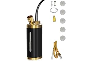 LYTFEI Portable Hookah Set – Mini Shisha Hookah Set for Travel, Compact Hookah Set for Single Smoker with Wood Grain Finish