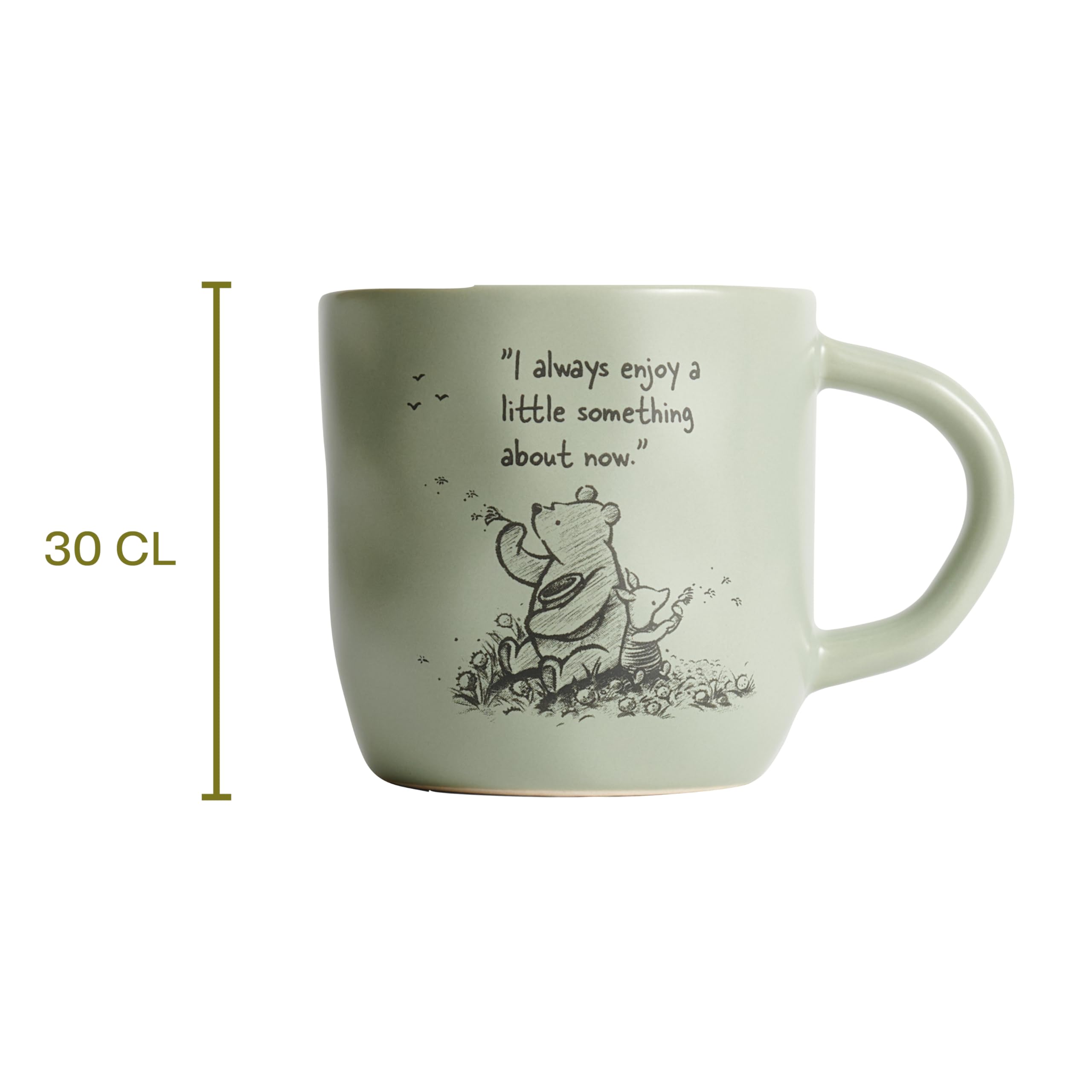 Fyrklövern Winnie Puuh Kaffeetasse Disney, 300 ml, Steinzeug, Spülmaschinenfest, Seidenmatte Glasur, inkl. Geschenkbox, Grün 8