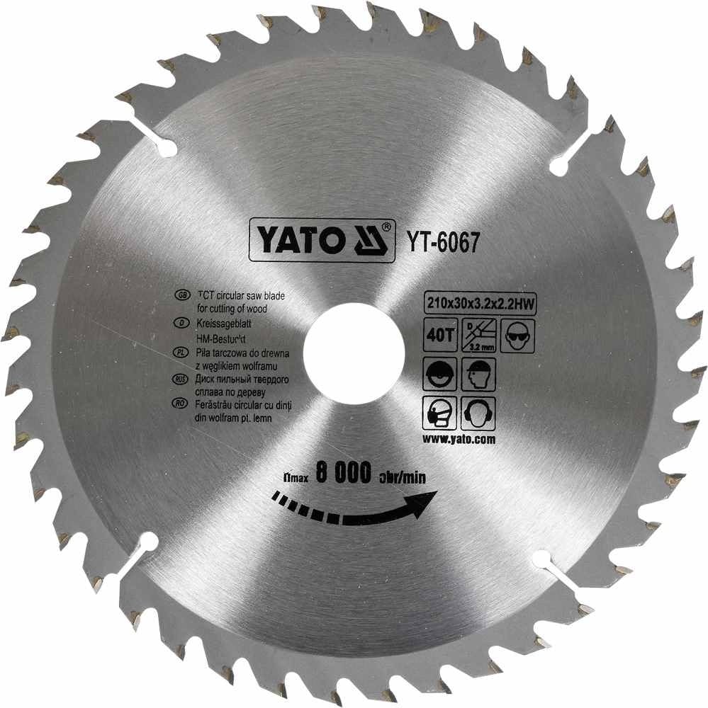 Yato Professional - 6067 Carbide Tipped Circular Saw 210 x 40 x 30 mm