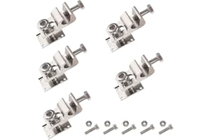 EVARSOL Solar Grounding Clamps Ground Wire Bond to Solar Panel Rail Nickel-Plated Lay-in Earthing Lugs for 16-4AWG Copper Ear