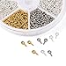 KISSITTY 600pcs Screw Eye Bail Pins 10x4mm for Top Drilled Findings Bow Charms Gemstone Bottle Pendants 3 Colors
