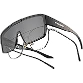ROCKBROS Sunglasses Over Glasses for Men Women Polarized Fit Over Glasses Sunglasses for Fishing Cycling Driving