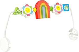 iGRATENS Baby Bjorn Bouncer Toy Bar - Toy Bar for Baby Bjorn Bouncer, Brightly Colored Shape, Develop Motor Skills, Wooden Toy, Environmentally Friendly Paint, Rainbow