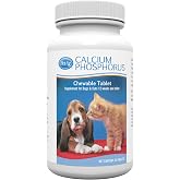 PetAg Calcium Phosphorus Tablets - 50 Tablets - Daily-Use, Chewable Supplement for Dogs &amp; Cats 12 Weeks and Older - Fortified with Vitamin D