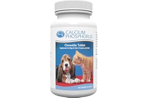 Pet-Ag Calcium Phosphorus Tablets - 50 Tablets - Daily-Use, Chewable Supplement for Dogs & Cats 12 Weeks and Older - Fortifie