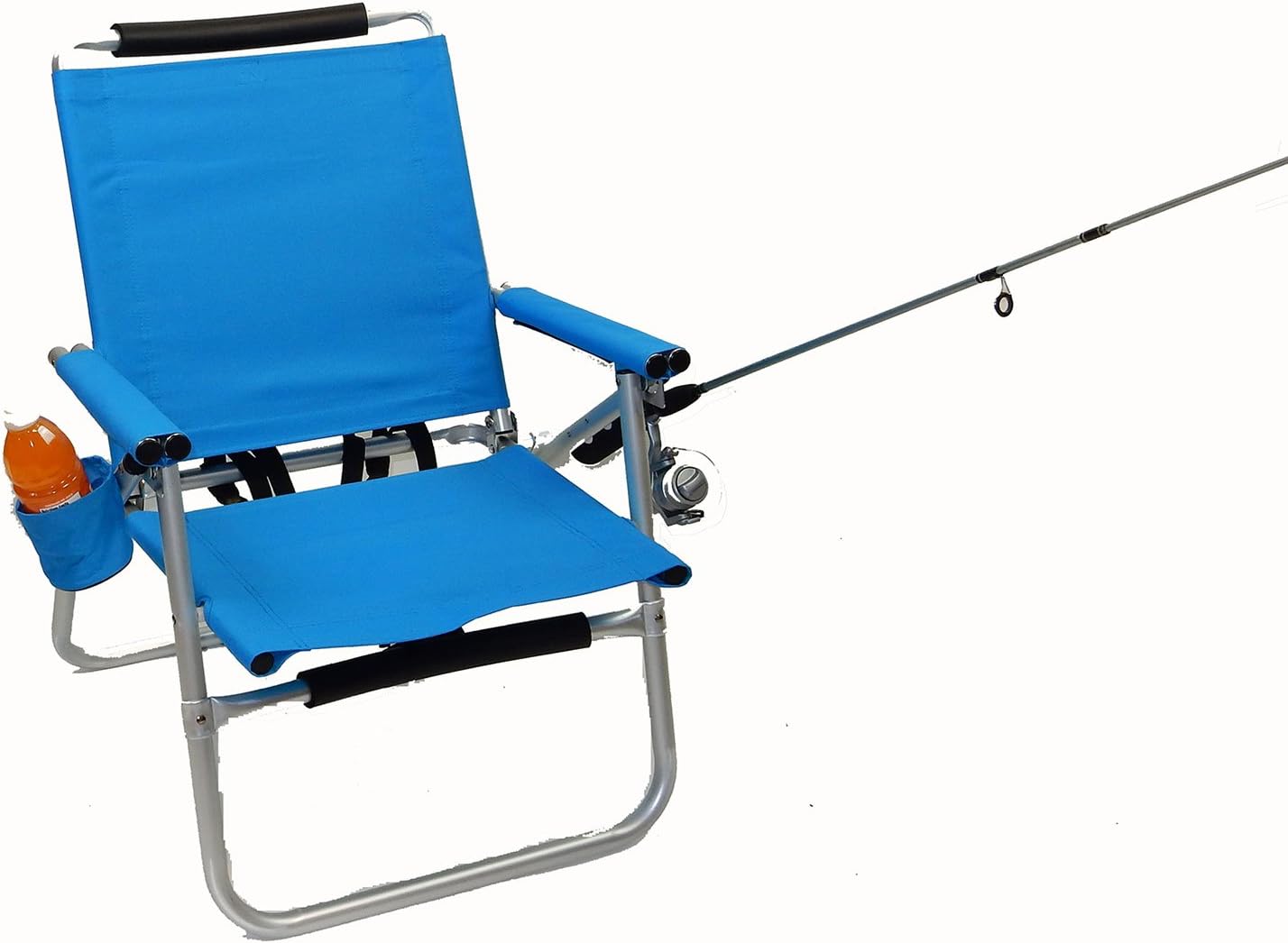 Backpack Fishing Chair with Cup and Rod Holder - Blue