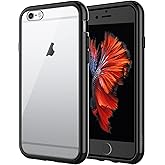 JETech Case for iPhone 6 and iPhone 6s, Non-Yellowing Shockproof Phone Bumper Cover, Anti-Scratch Clear Back (Black)