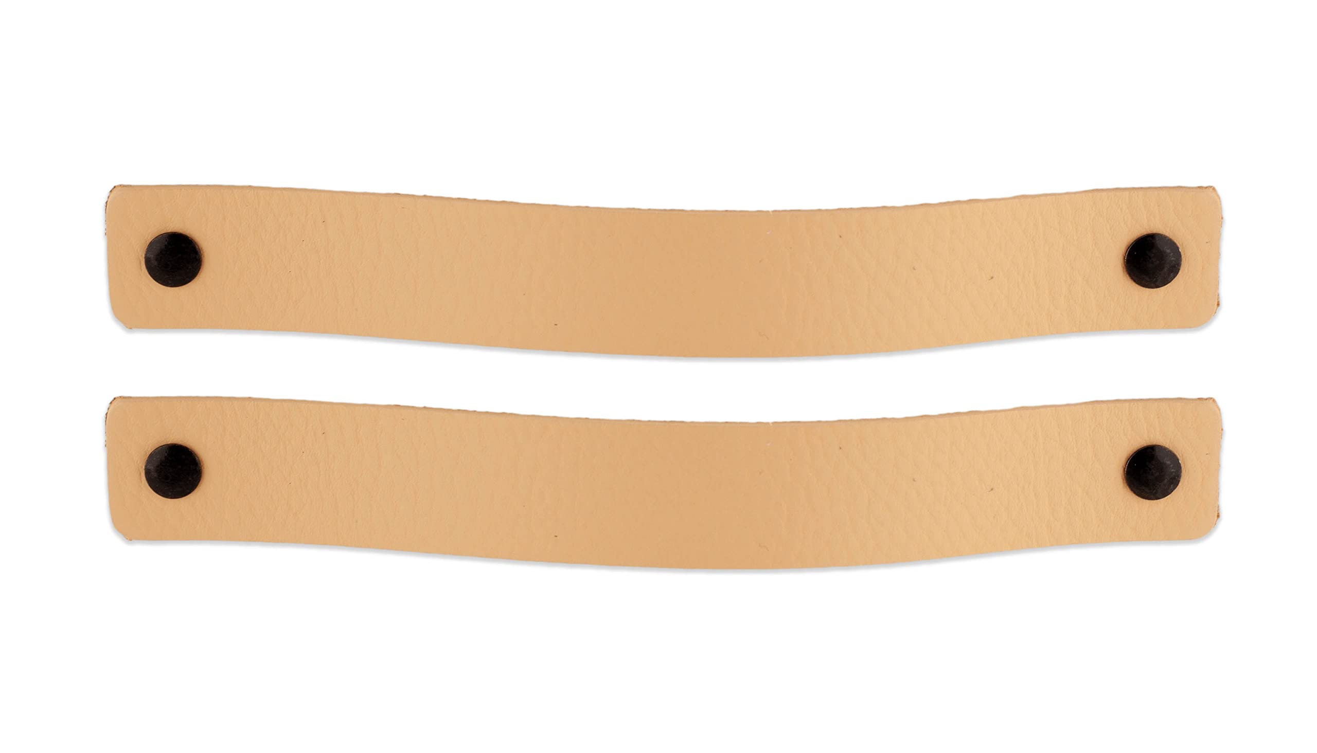 Brute Strength - Leather Cabinet Handles - Natural - 2 Pack - 20 x 2.5 cm - Kitchen, Bathroom, Dresser & More
