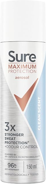 Sure Women Maximum Protection Clean Scent Antiperspirant Deodorant 150 ml view 1