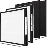 WOCASE IAF-H-100D H13 True HEPA Replacement Idylis D Filter, Compatible with Idylis AC-2118, AC-2123, IAP-10-280 Air Purifier Devices, 2 HEPA Filter & 2Carbon Filter