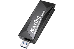 Maxuni AX1800 USB WiFi Adapter for PC, Wireless Network Adapter for Desktop with 2.4G/5G,MU-MIMO WiFi Dongle, USB 3.0, Supports Windows 11/10, AX1800Mbps, Plug and Play