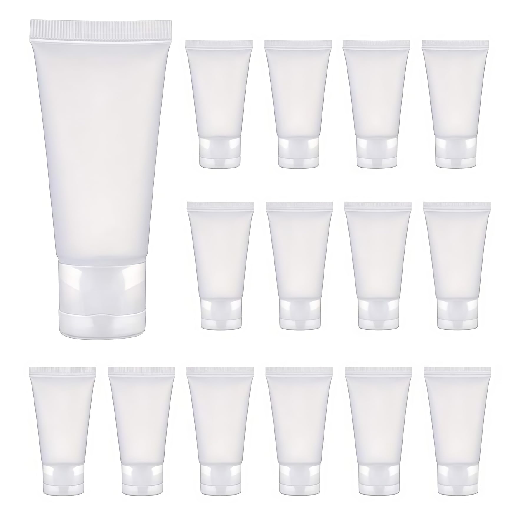 20PCS Emply Refillable Plastic Cosmetic Sott Tube Vial Bottles with Flip Cover Makeup Travel Sample Packing Storage Holder Container for Toothpaste Shampoo Facial Cleanser Body Lotion (20ml/0.7oz)