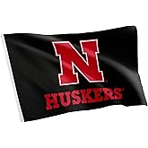 Desert Cactus University of Nebraska UN Flag - 3 x 5 Feet Cornhuskers Banner, Indoor/Outdoor Durable Fabric, 100% Polyester Design (Style Y)
