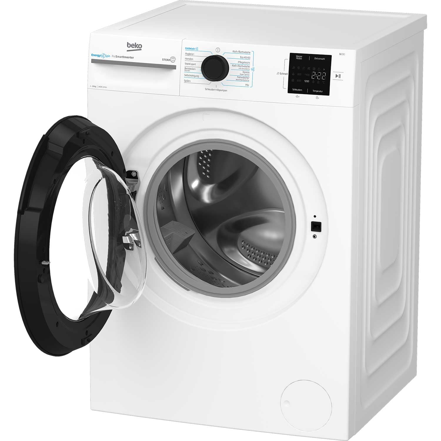 Beko BM3WFU31041X freistehende Waschmaschine, Waschvollautomat, 10 kg, EnergySpin, Schleuderwahl 1400 U/min, Hygiene+ allergikergeeignet, Coldwash Wasser-& Zeitersparnis, Weiß 7