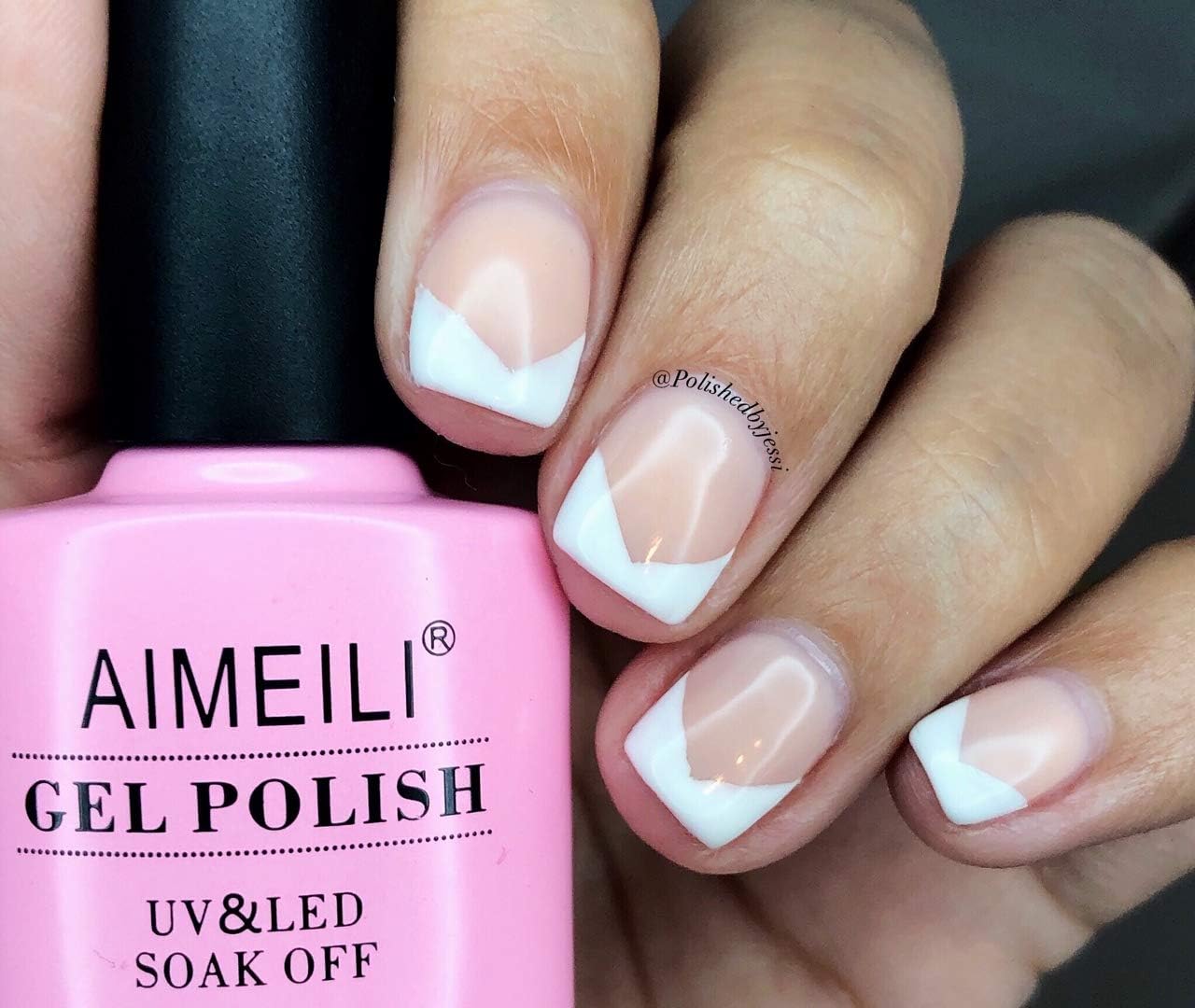 AIMEILI Soak Off UV LED Gel Nail Polish - Nude Soft Pink (036) 10ml, GP036, 10 ml (Pack of 1) - Image 5