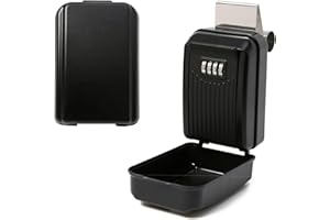 PXNTLA Car Lock Box, Car Window Key Lock Box - Larger Capacity All-Alloy Security Lockbox with Protective Cover, Convertible 