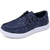 ZOKSOVE Mens Casual Slip On Loafers - Machine Washable Boat Shoes - Comfortable Moc Toe Shoes for Men Blue 10
