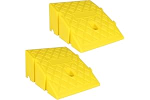 MIVIDE MIVDE 2PCS Car Ramps, 5Inch Driveway Curb Ramps, Plastic Car Ramp with Expansion Bolts, Heavy Duty Vehicle Ramps for Car, Motorcycle, Loading Dock, Truck, Wheelchair, Garage, Sidewalk