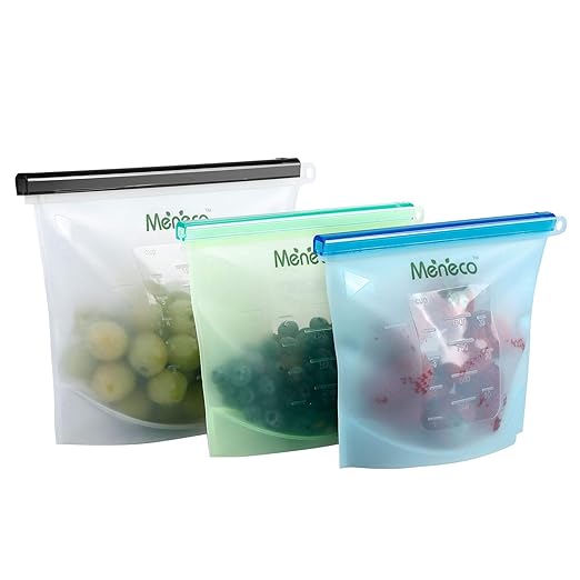 Meneco - Bolsa de almacenamiento de alimentos de silicona ...