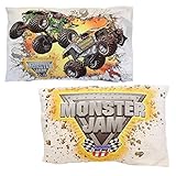 Set of 2 Monster Jam Pillowcases Truck Destruction Pillow Covers Bedding Accessories