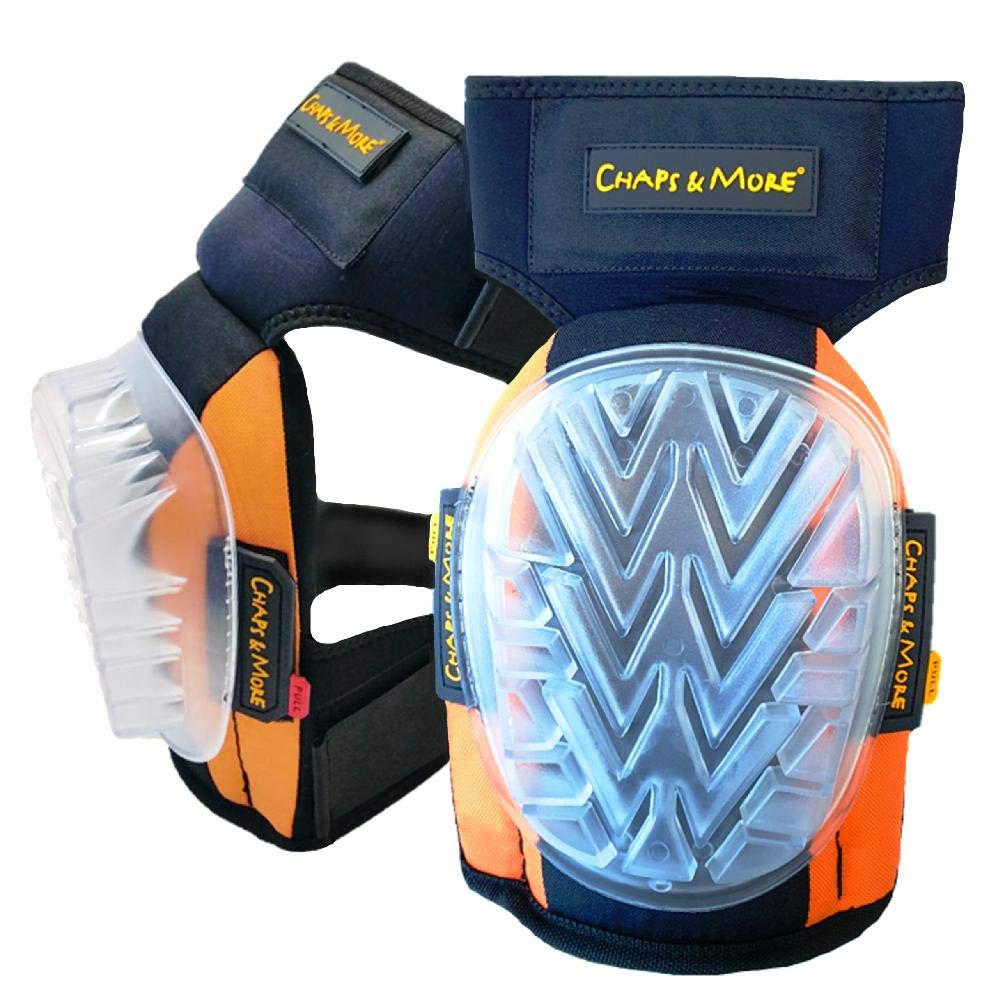 Professional heavy duty safety knee pads for workers I double use because of removable Cap I fourfold padding I ergonomic shape and comfortable embedding of the knee I German Engineering DIN EN 14404