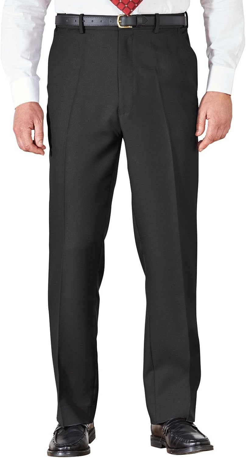 Chums Mens HIGHRise Poly Twill Trouser Pants with Stretch Waist