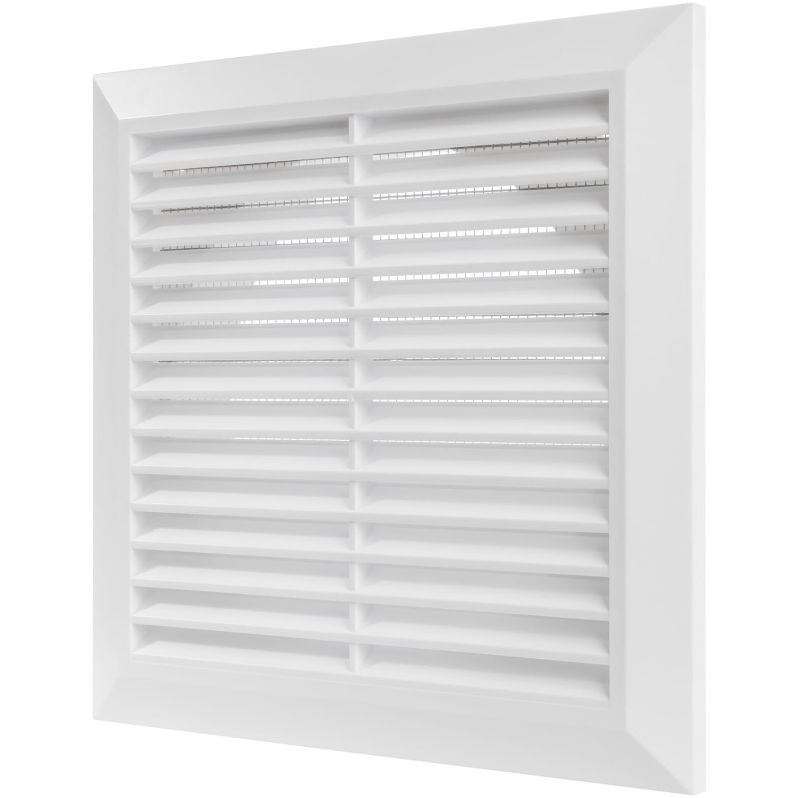 Vent Systems Ø6 Duct - 8" x 8" Inch White Air Vent Cover - Bathroom Exhaust Vent Pipe - Louvered Outdoor Dryer Vent Cover - White Ø150 mm (200 x 200 mm)