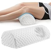 Half Moon Leg Bolster for Back Sleeping Relieve Lower Back, Knee Leg Stress | 2 Pieces Combo for Height adjustment Under Knee Pillow for Ankles, Bubble White