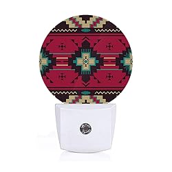 Axayaz Ethnic Pattern Night Light Red Native