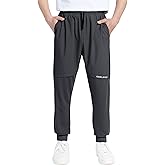 CAMLAKEE Boys' Mesh Athletic Sweatpants Kids Lightweight Joggers Quick Dry Active Running Pants