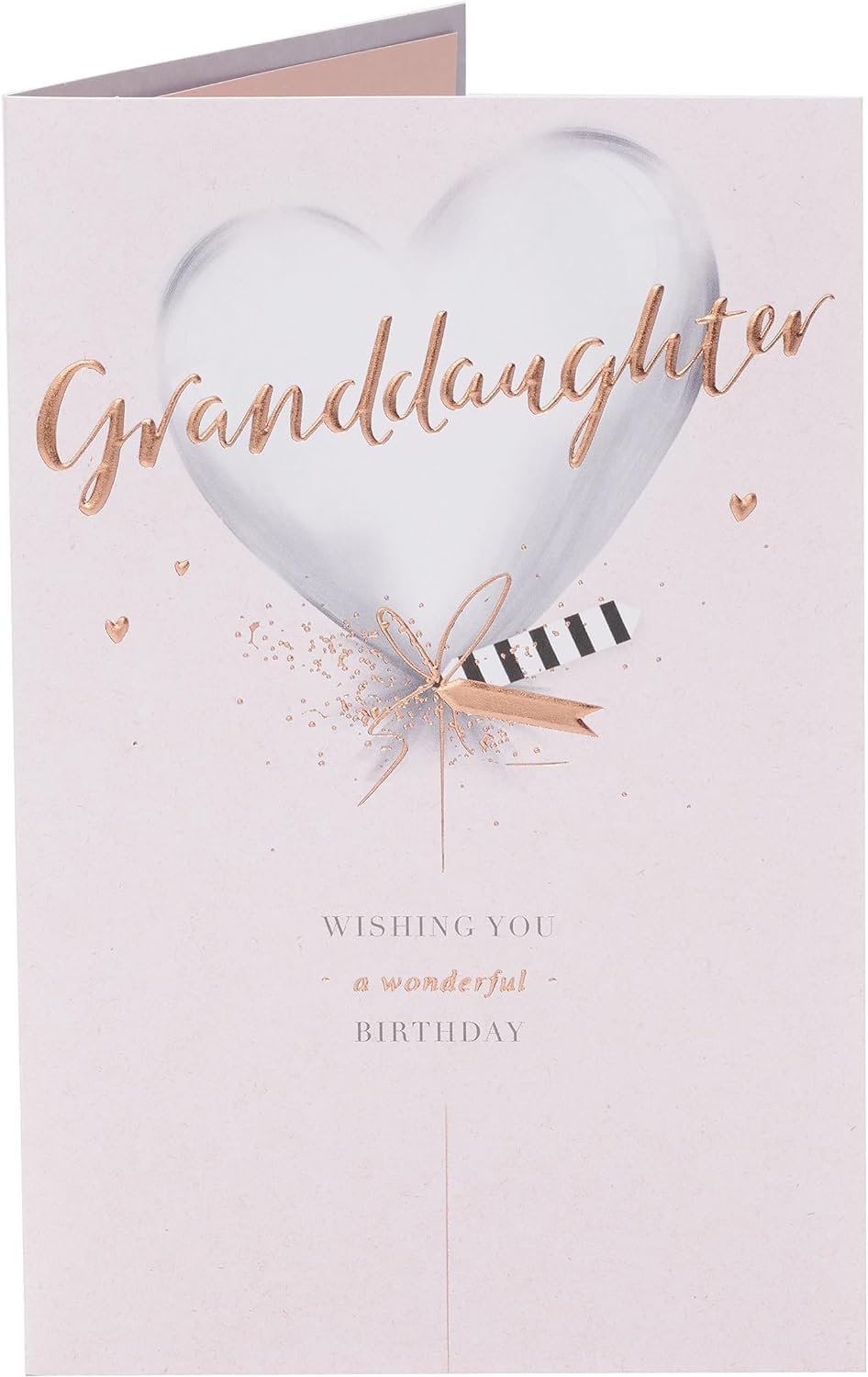 Greeting Card (Ukg-606043) - Granddaughter Birthday Card - Heart Balloon - Foil and Flitter Finish