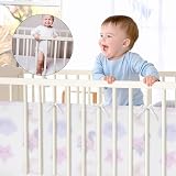 Aolso Cot Bumper 2Pcs Breathable Mesh Crib Rail Cover Unicorn view 5