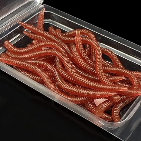 Amazon Co Jp ピースシミュレーションミミズ赤釣りワーム人工釣りワーム魚臭いルアーソフト餌釣りタックル Moozhitech Color 10cm ホーム キッチン