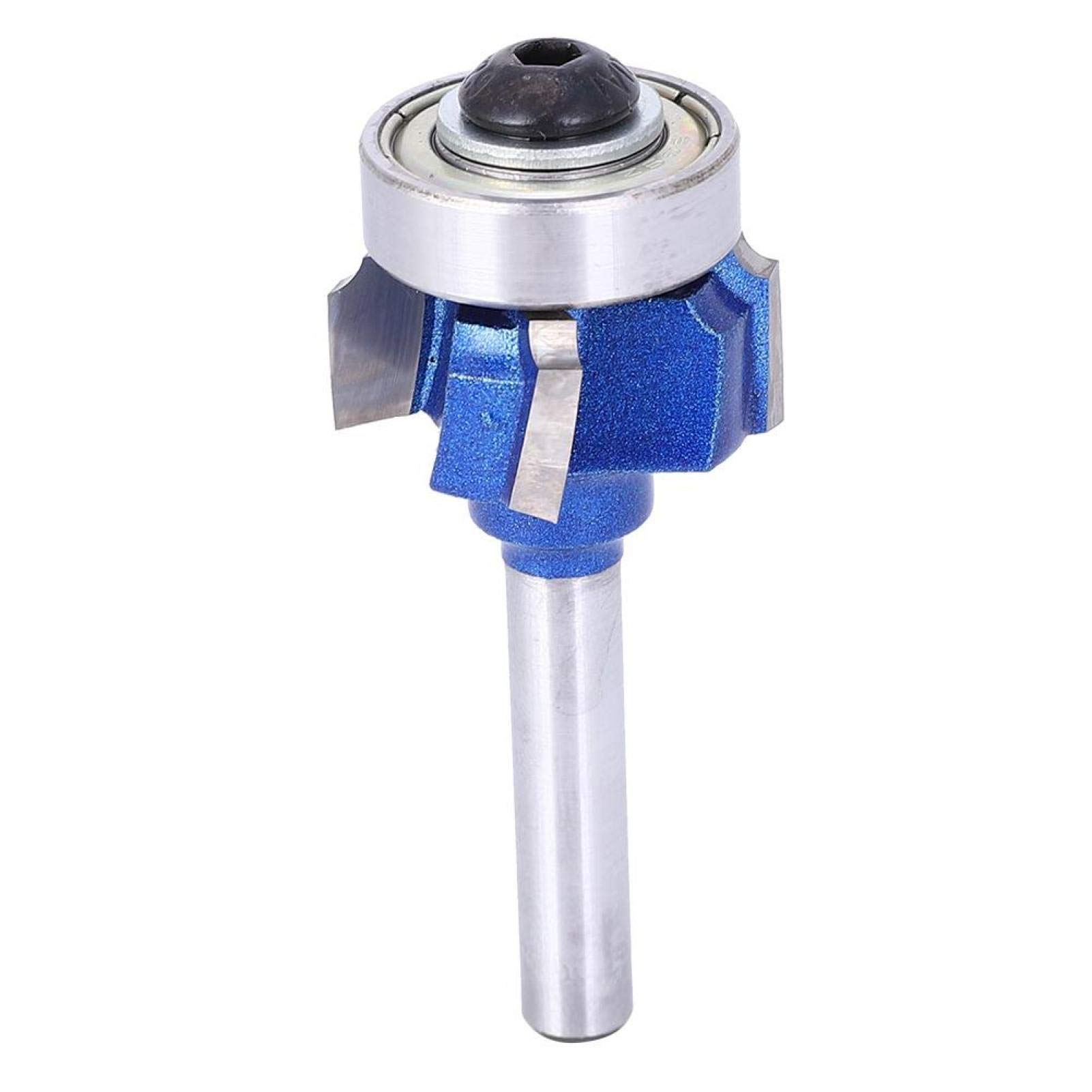 4 Tooth Round Router Bit High Hardness Round Edging Milling Cutter 8mm Shank Round Trimmer Bit for Wood Grooving(Four-Blade Edge Banding Knife 8XR1)