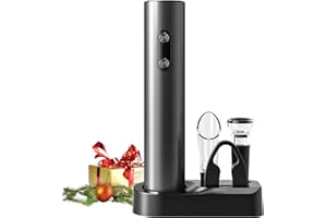 AtomDream Tech Electric Wine Opener Set, Electric Wine Bottle Opener with Storage Base/Aerator Pourer for Home Gift Party Val